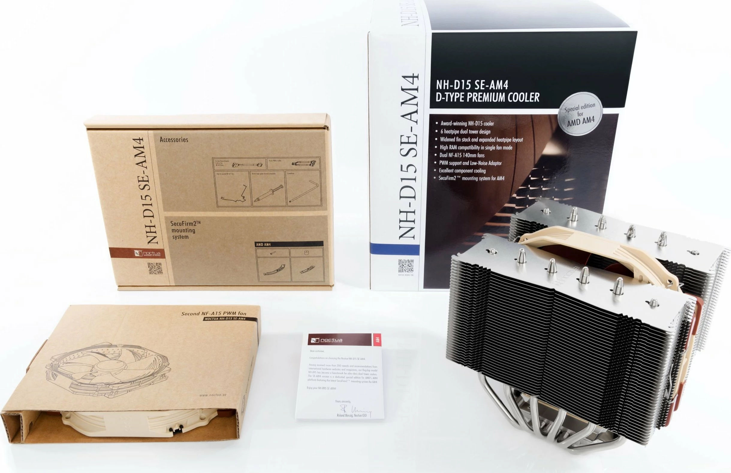 Ftohës CPU Noctua NH-D15 SE-AM4, 2x140mm, AM4/AM5, TDP 140W, kafe