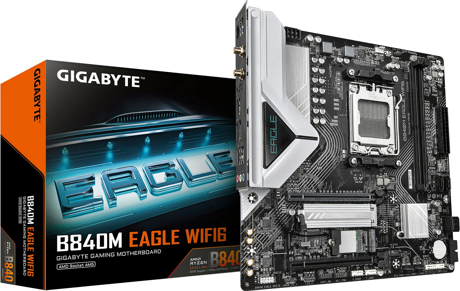 Pllakë amë Gigabyte B840M EAGLE WiFi6, Socket AM5, micro ATX, DDR5