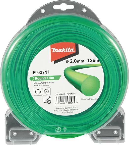 Fije najloni për trimer Makita E-02711, 2 mm, 126 m, e gjelbër (spiralë)