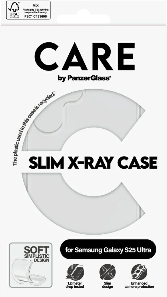 Mbështjellës PanzerGlass CARE Fashion X-Ray për Samsung Galaxy S25 Ultra, Transparent