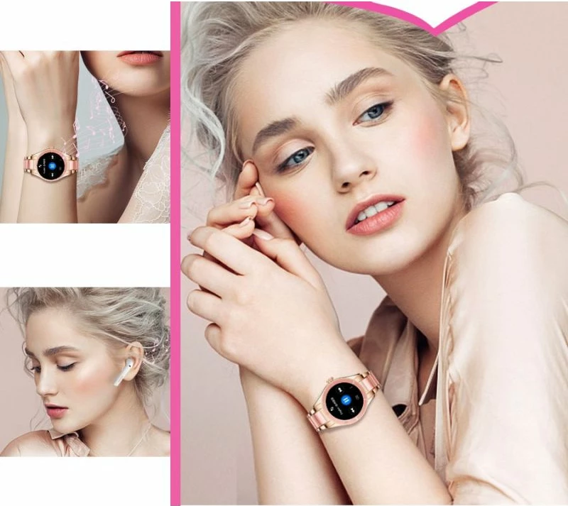 Smartwatch për femra Rubicon, rozë