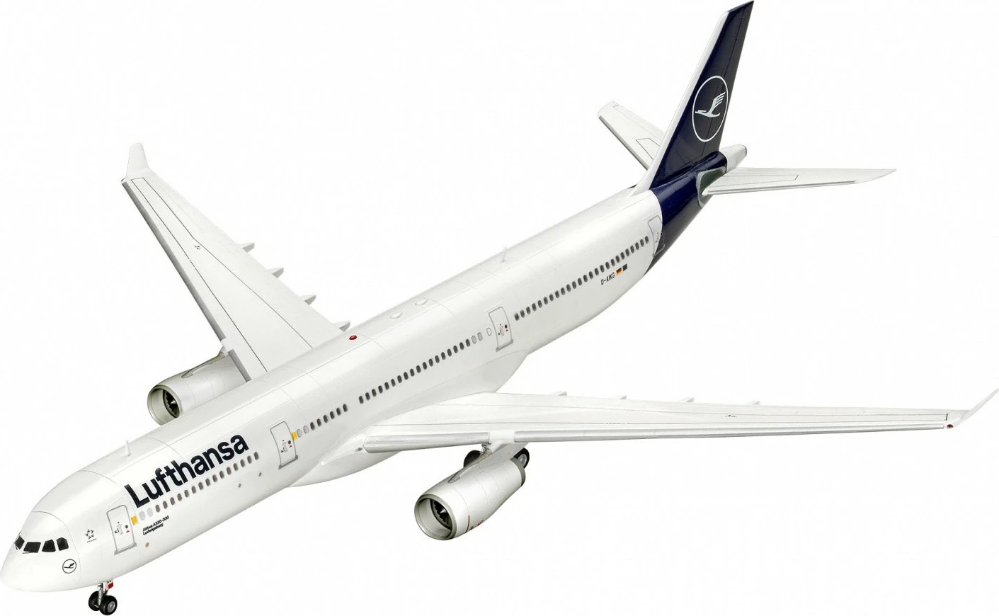 Model plastik aeroplani Revell Airbus A330-300 Lufthansa 1:144, 105 pjesë