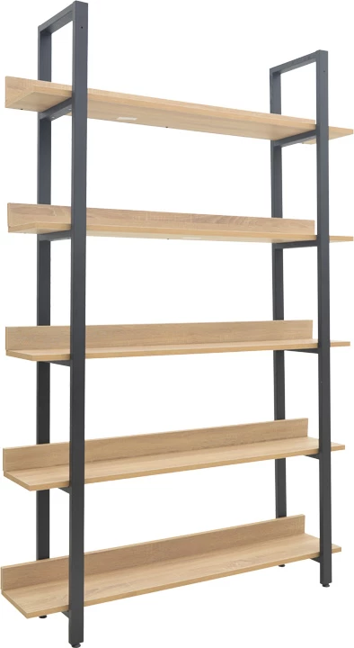 Raft librash Almond, ngjyrë lis e zezë, 120x29x185cm