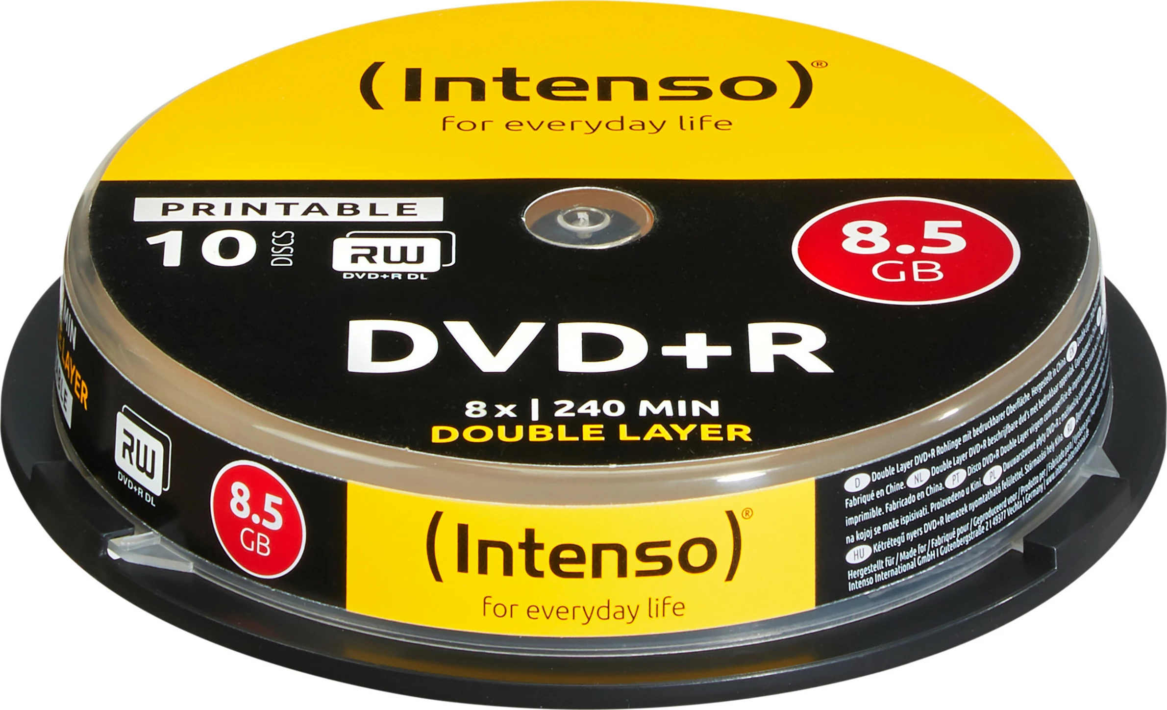 DVD Intenso DVD+R DL 8.5GB 8x, Printable, 10 copë