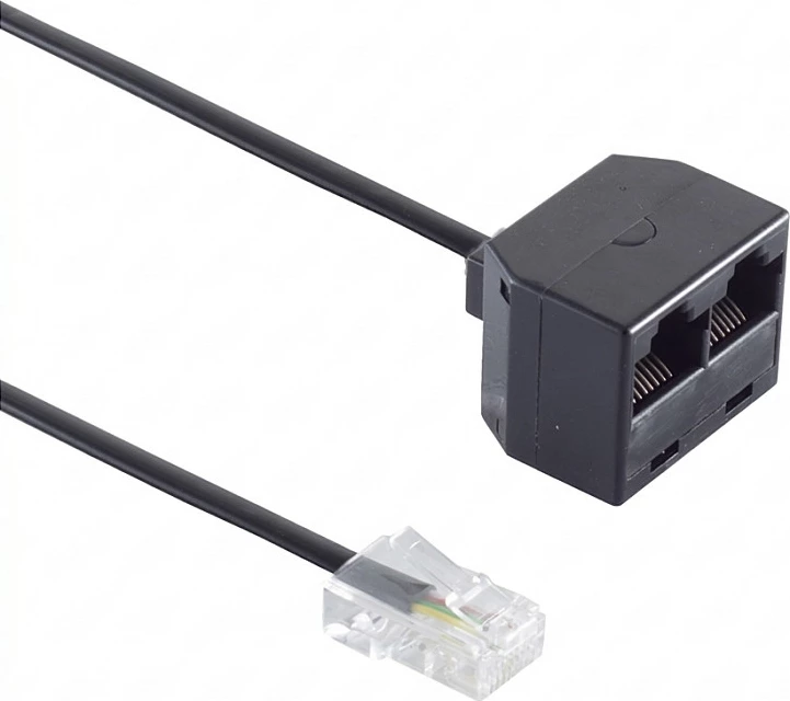 Kabllo telefoni S/CONN 70226, RJ-11 mashkull në RJ-11 femër, 6 m, e sheshtë, e zezë