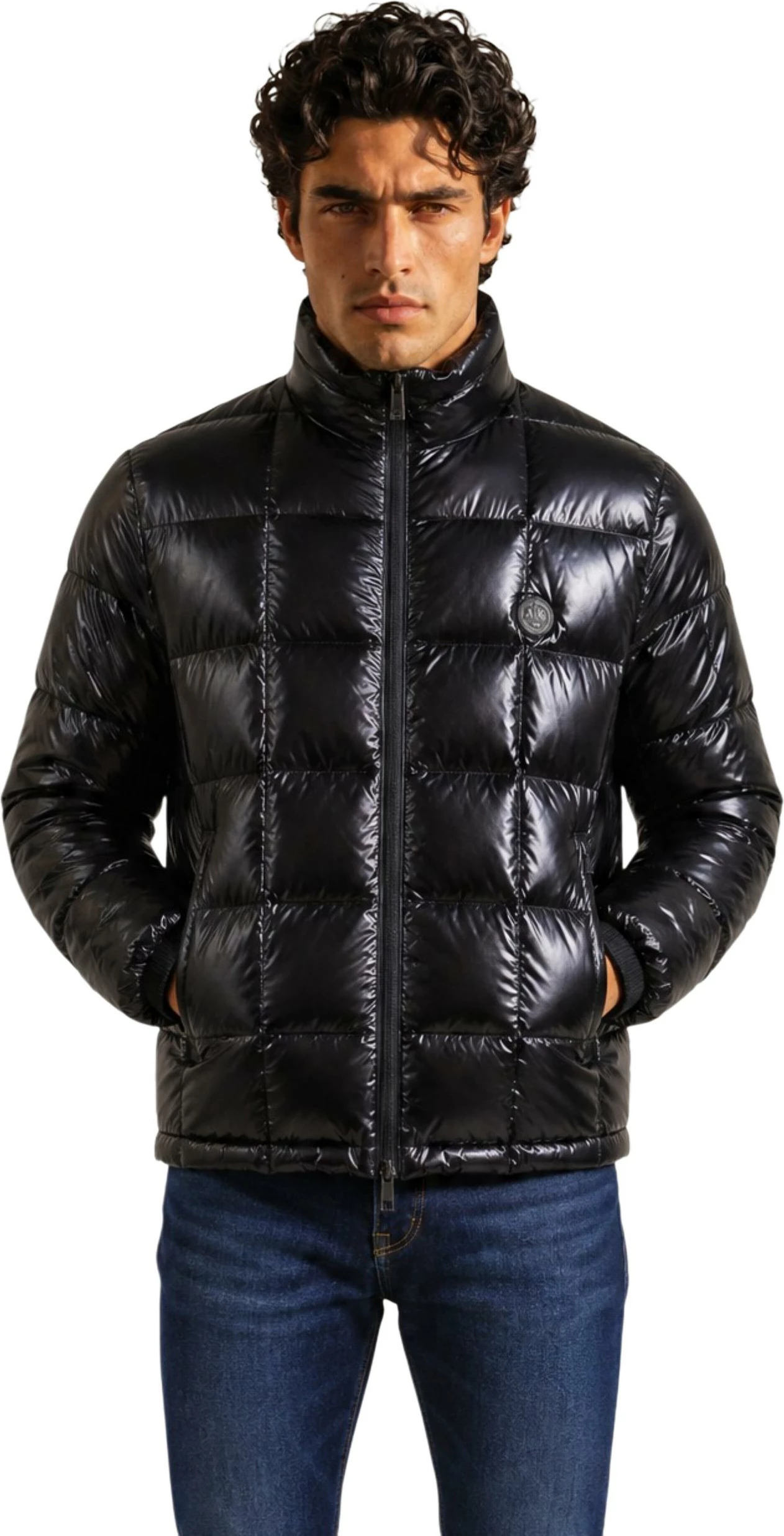 Jakne puffer për meshkuj Armani Exchange XM003474 AF23755, e zezë