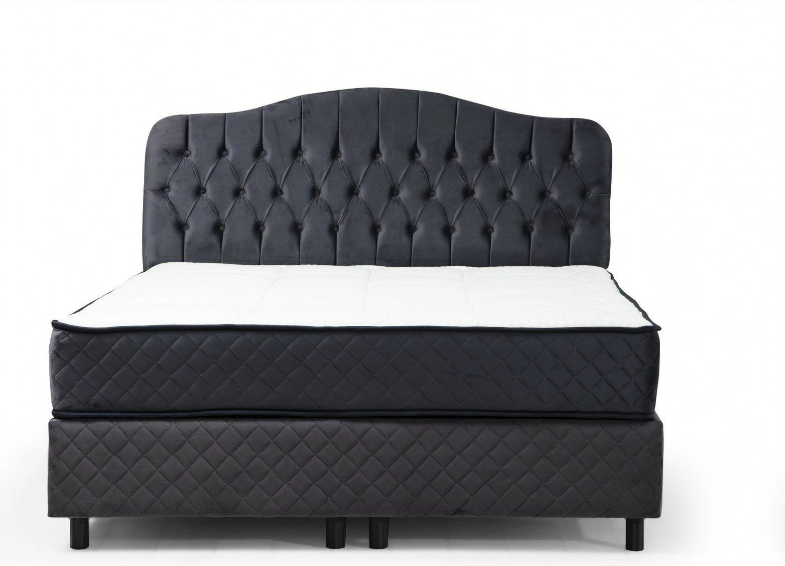 Set dysheku, baza dhe shtrati me koka, ngjyrë antracit, Skye Decor, 160x200 v3