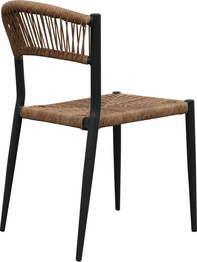 Karrige Carla, ngjyrë e zezë dhe arre, 46x61x78cm