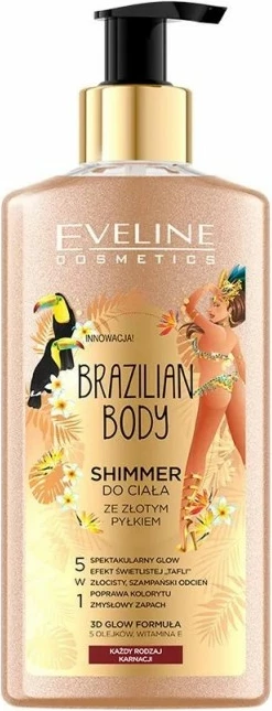 Shimmer për trup për femra Eveline Cosmetics Brazilian Body Shimmer with Gold Dust, 150ml