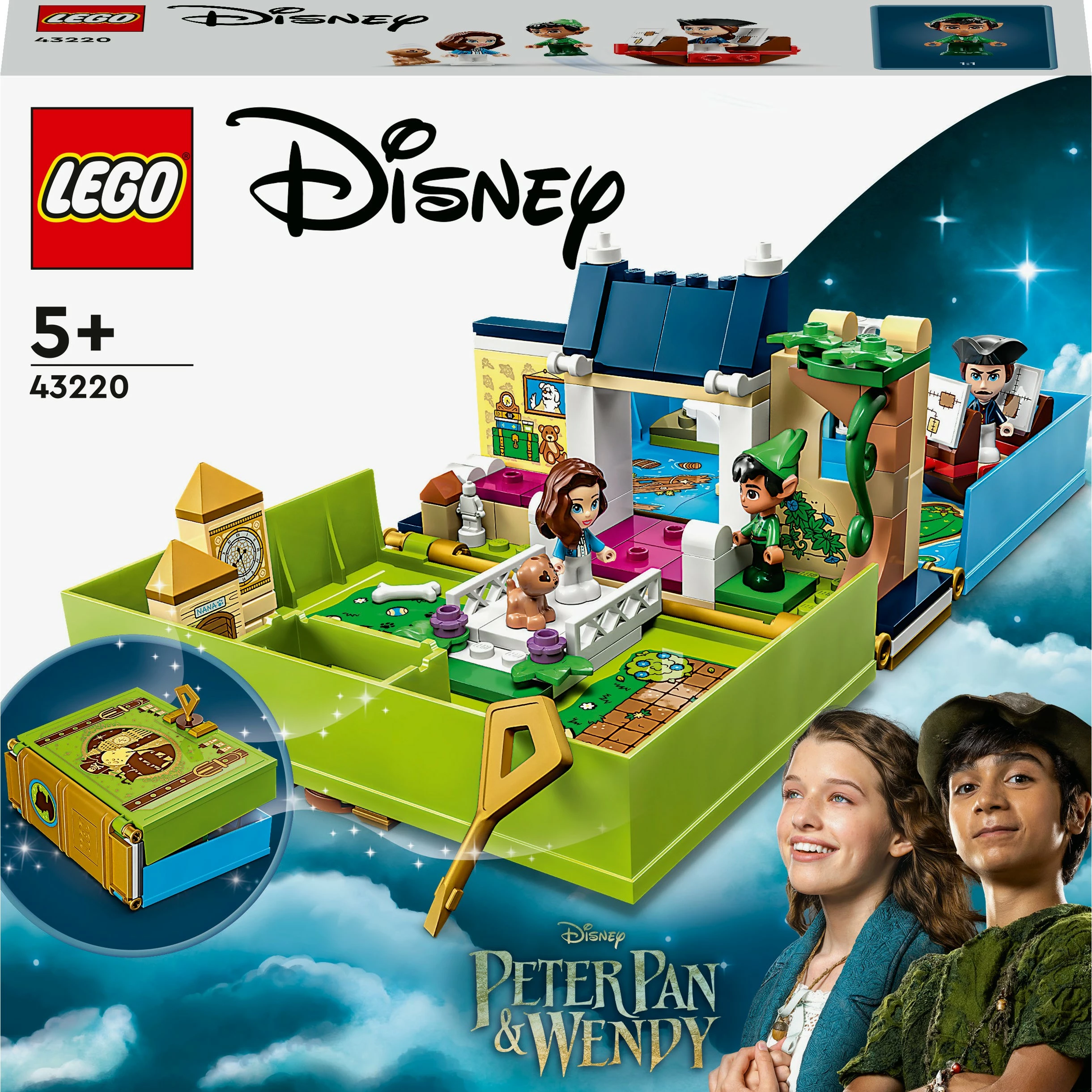 Set ndërtimi LEGO Peter Pan & Wendy's Storybook Adventure, 111 pjesë, plastikë, multingjyrësh