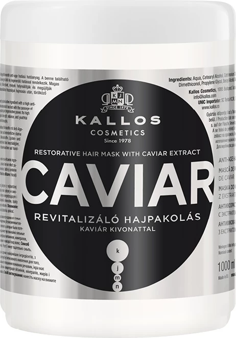 Maskë për flokë Kallos Caviar Restorative Hair Mask për femra 1000ml