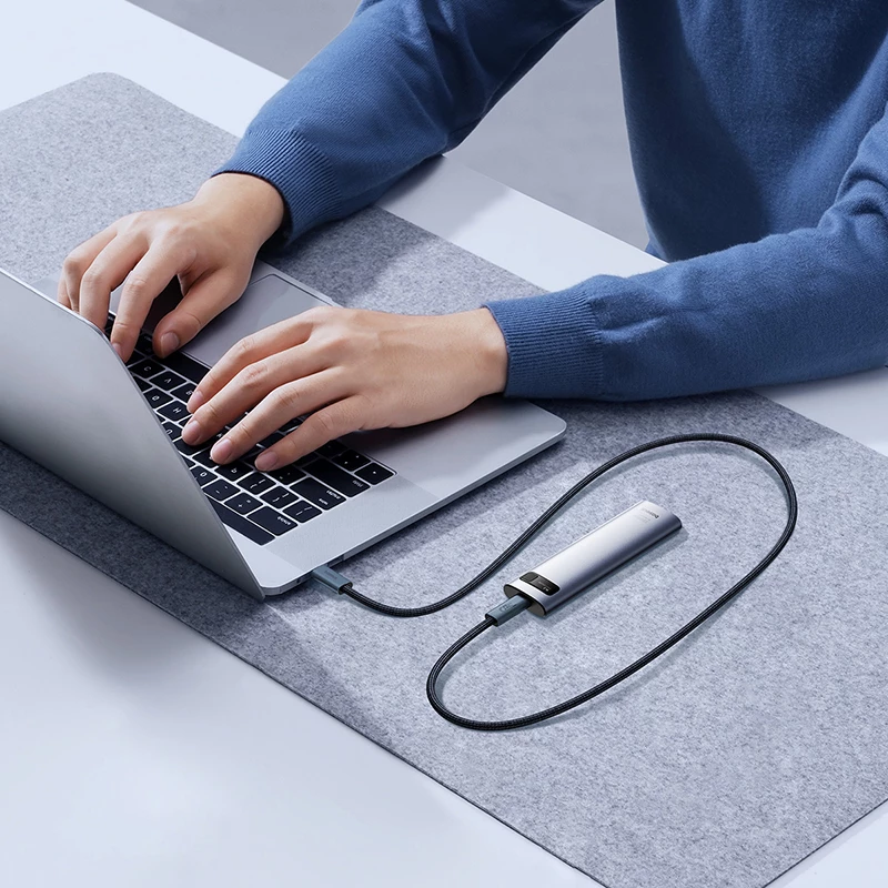 Kabllo USB-C Baseus CB000068, 1m, 240W, 8K 60Hz, e zezë