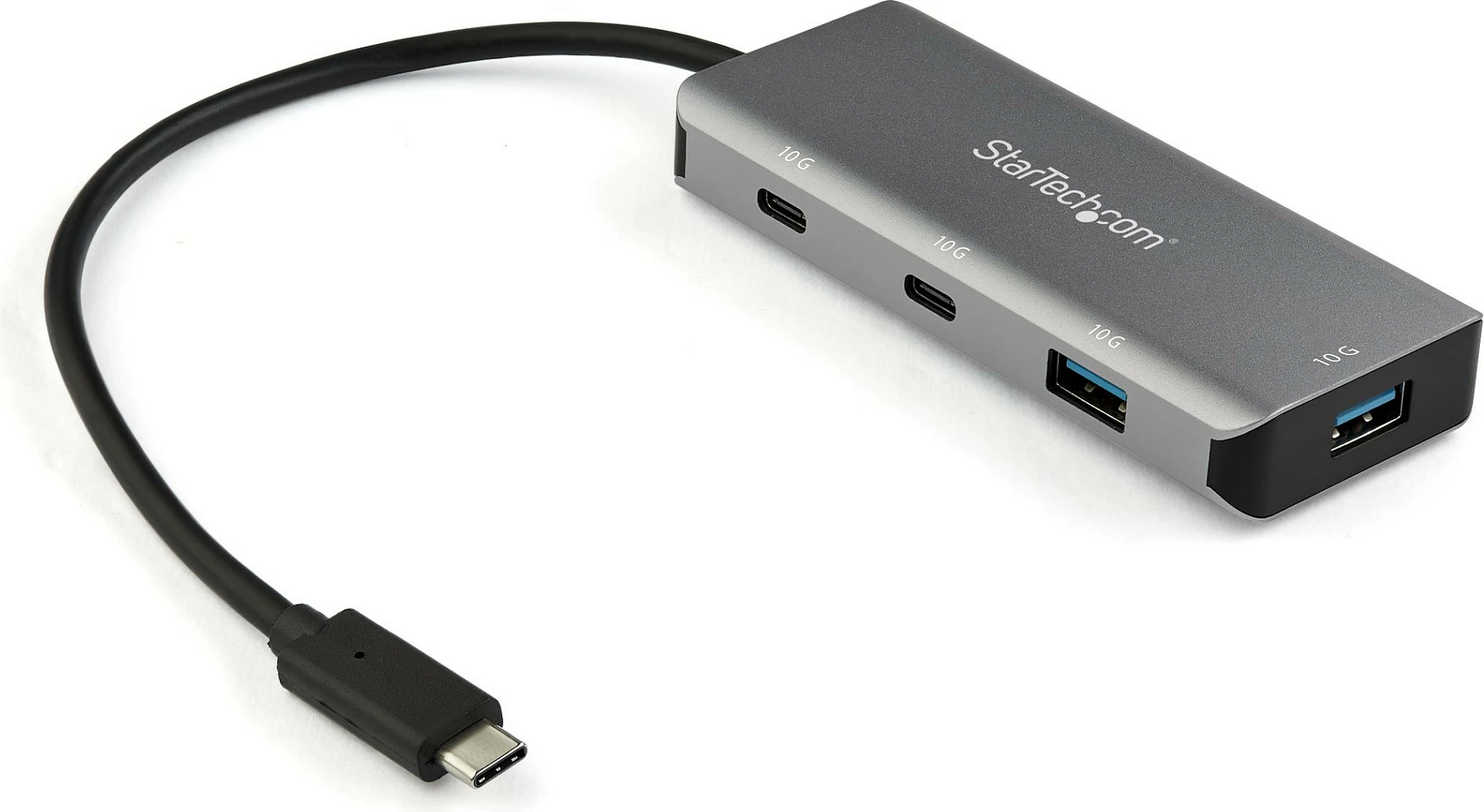 Hub USB-C StarTech HB31C2A2CB, 4 porta (2x USB-A + 2x USB-C), 10Gbps, kabllo 25cm, gri/zezë