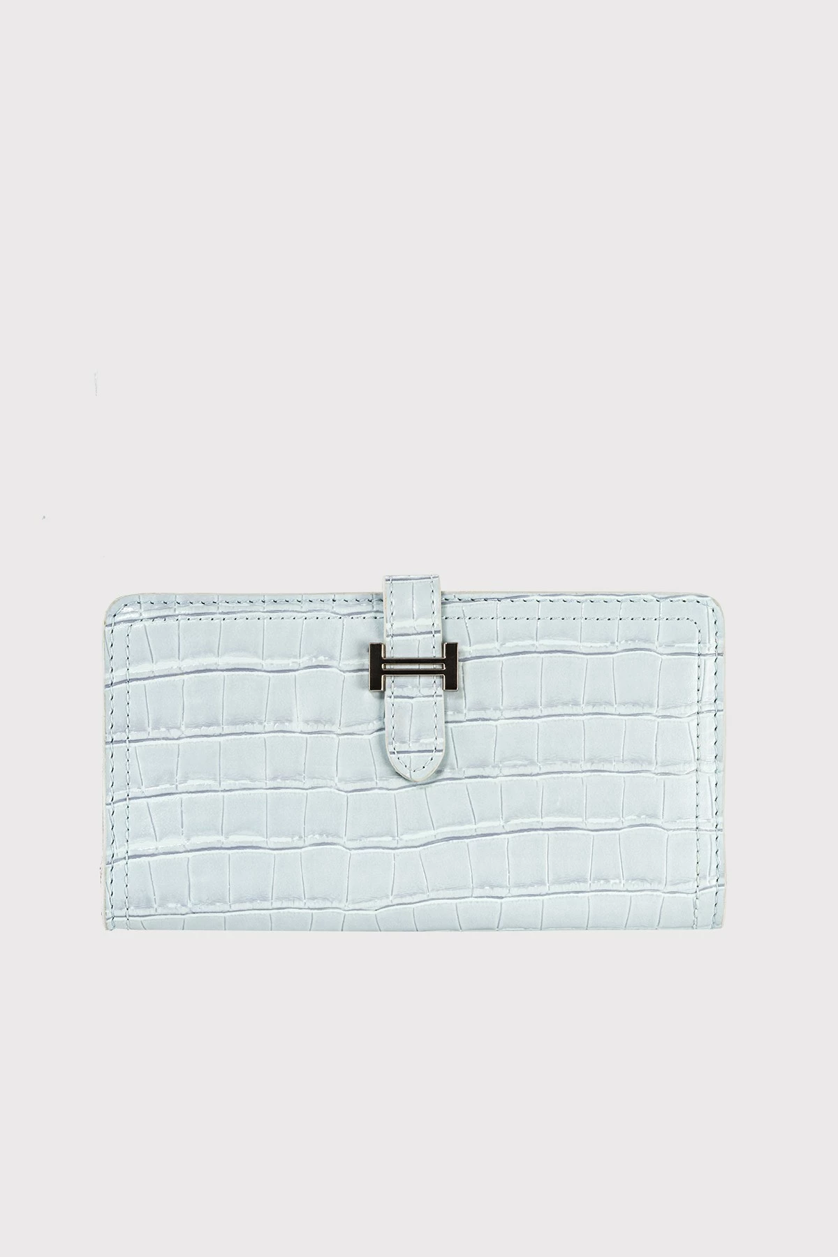 Portofol për gra, ngjyrë baby blue, Zoozie Bags, Astana - Croco