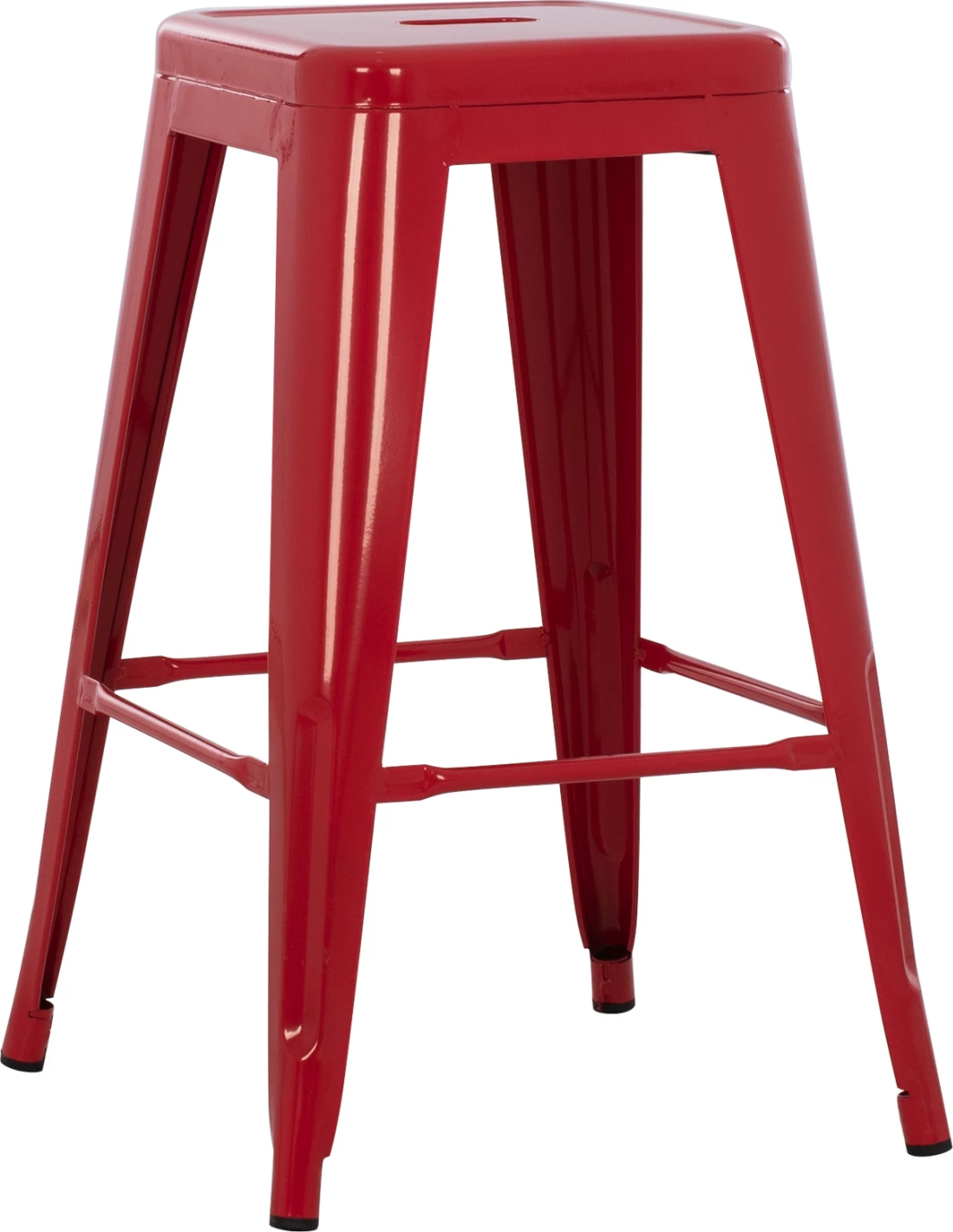 Karrige për bar metalike, ngjyrë e kuqe, FH8573.04, 43x43x67 cm
