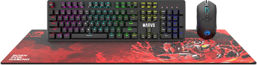 Set - Tastierë, Maus + Mauspad MARVO CM372