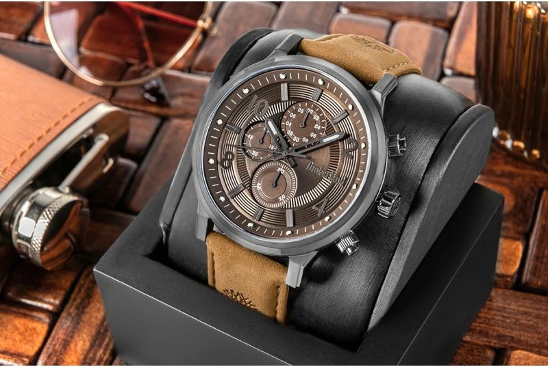 Orë dore për meshkuj Timberland Driscoll TDWGF0055703, kafe, set me çantë