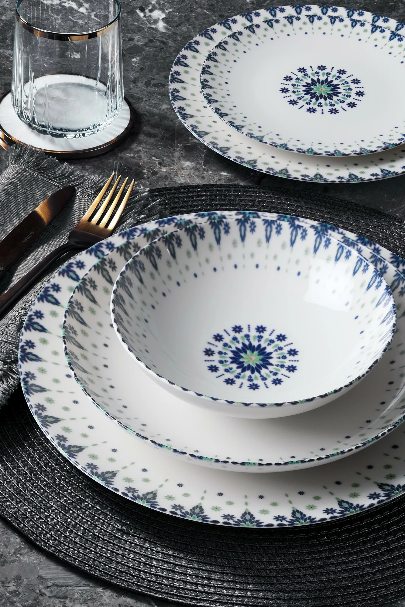 Set enësh për drekë (24 copë), Hermia, GBSATN24KY4E40552
