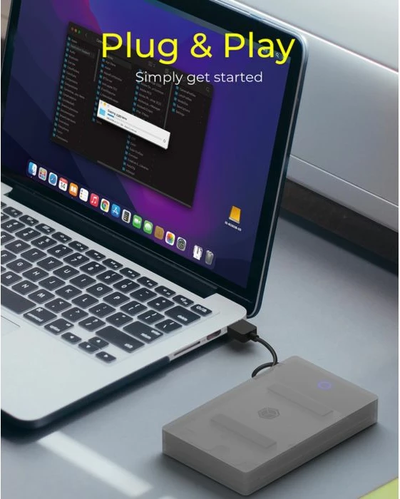 Adapter/kasë USB 3.2 Gen 1 për HDD/SSD 2.5" SATA, ICYBOX IB-AC603B-U3, 5 Gbit/s, kabllo USB-A 16 cm, antracit/zi, set