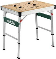 Tavolinë pune Metabo MWB 100, e palosshme, rregullim lartësie 80-100 cm, 710 mm, bezhë/metalik