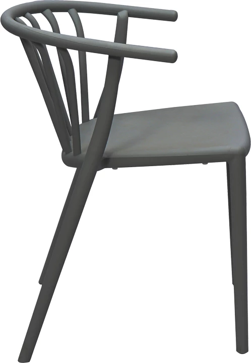 Karrige për kopsht, ngjyrë antracit, 55x53x73 cm