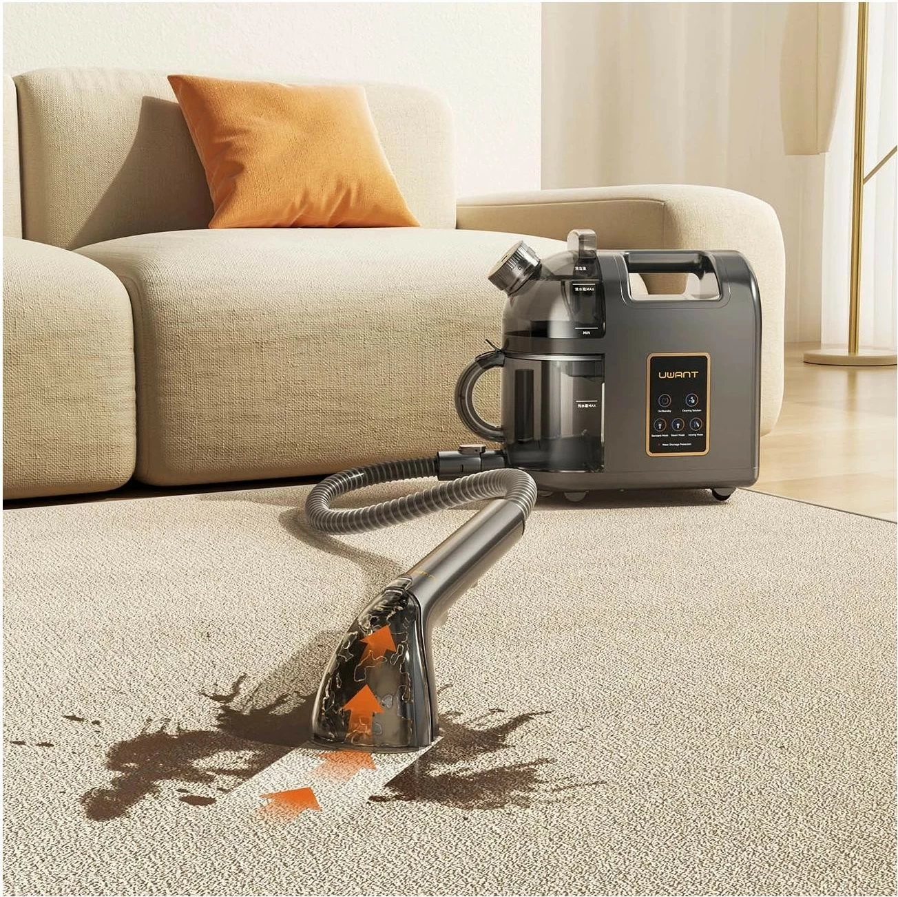 Fshesë me avull UWANT B200, 1.5L, 1900W, gri