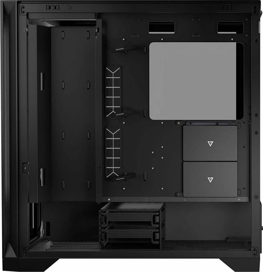 Kasë Modecom Volcano Expanse S MIDI, Midi Tower ATX/mATX/Mini-ITX, pa furnizues rryme, USB-C, e zezë