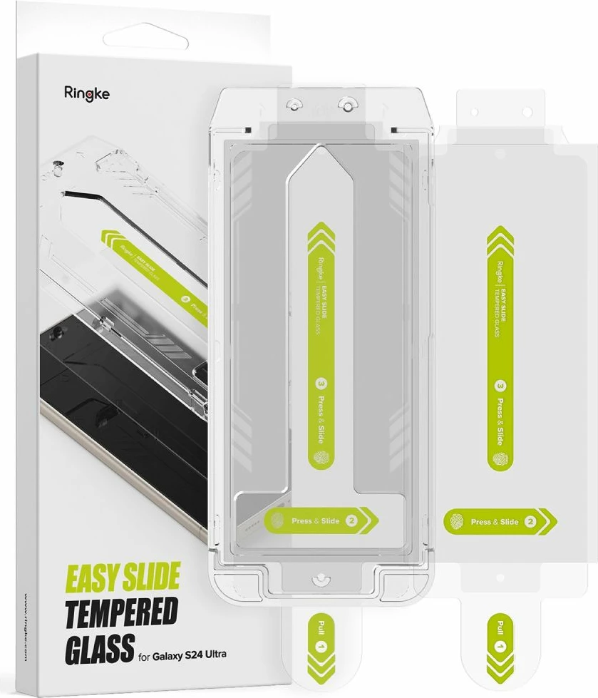 Xham mbrojtës Ringke Easy Slide për Samsung Galaxy S24 Ultra, 2 copë