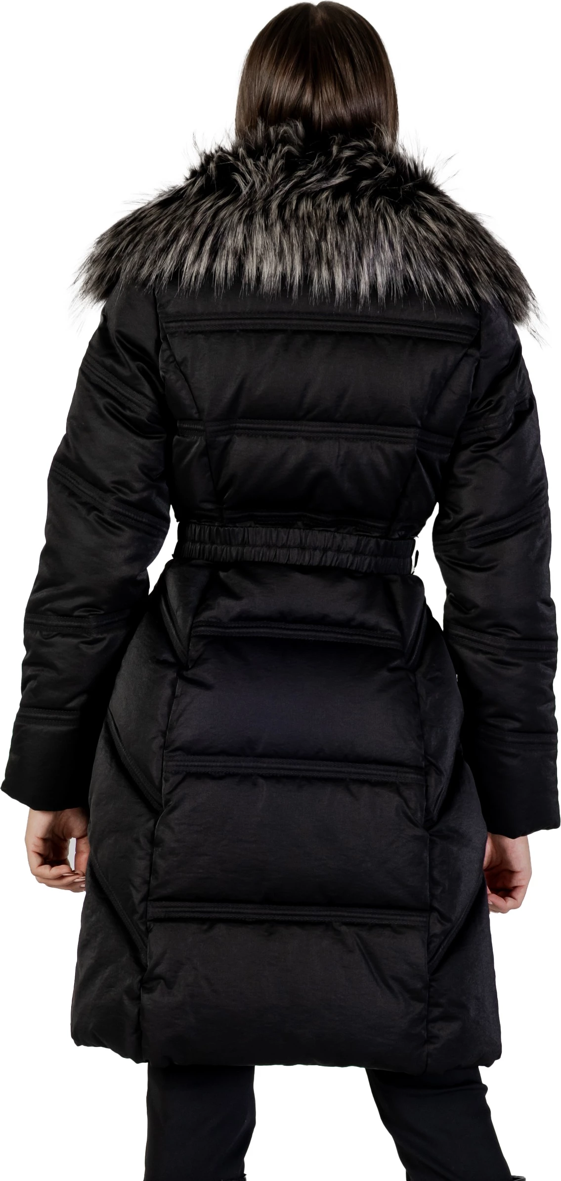 Pallto puf për femra Guess Alienor Long Belted W5BL33 WG092, e zezë [Madhësia: M]