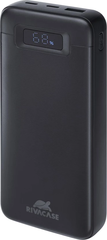 Powerbank RIVACASE VA1082 Turbo, 20000 mAh, 65W, PD 3.0/QC 3.0, e zezë