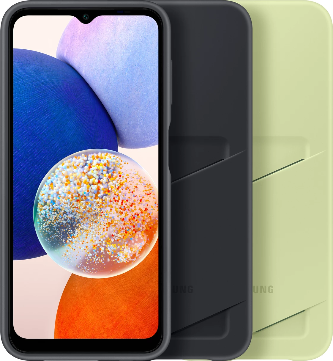 Mbështjellës Samsung Card Slot Cover EF-OA146TGE për Galaxy A14, origjinal, me hapësirë për kartë, gjelbër