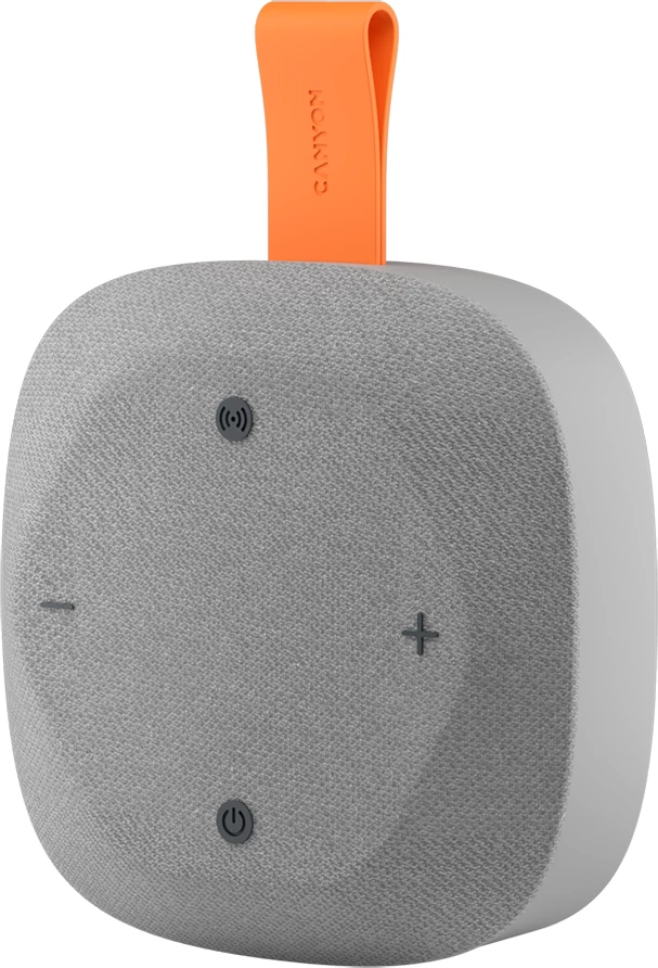 Altoparlant CANYON Hexagon 10, Bluetooth 5.3, 8W, TWS, IPX5, 2500mAh, USB-C, Gri/Portokalli