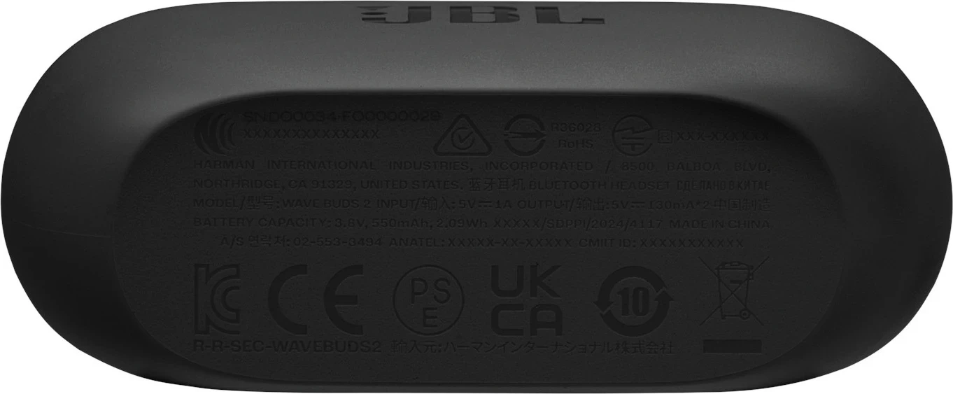 Kufje JBL Vibe Buds 2 True Wireless Bluetooth 5.2, 32 orë bateri, IP54, me kuti karikimi, të zeza