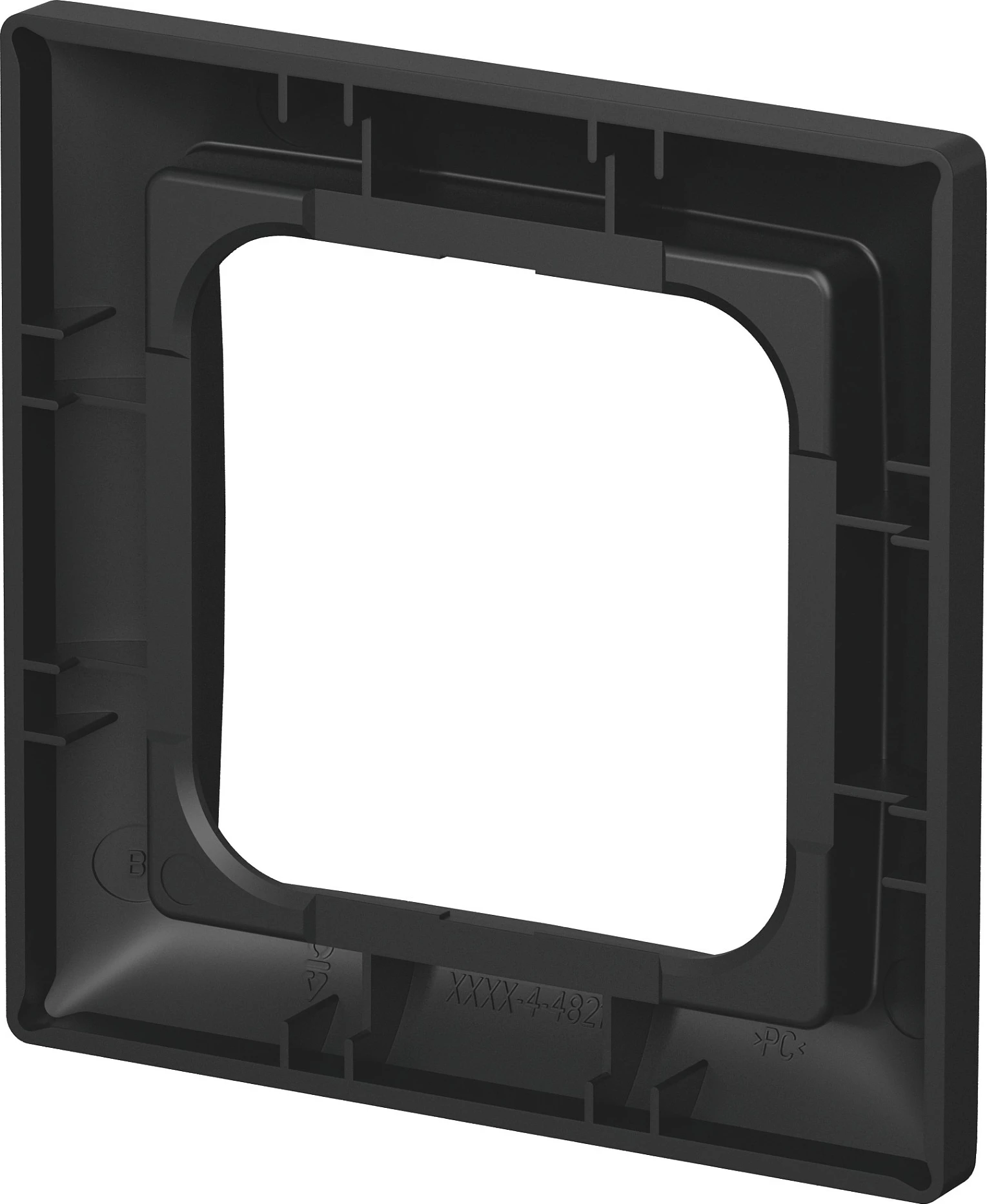 Kornizë/Faceplate Busch-Jaeger 2CKA001725A1568, 81x81 mm, IP20, e zezë