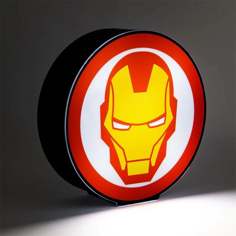 Llambë tavoline Paladone Marvel Iron Man Box Light 15 x 15 x 5 cm, me bateri AAA, kuqe/verdhë