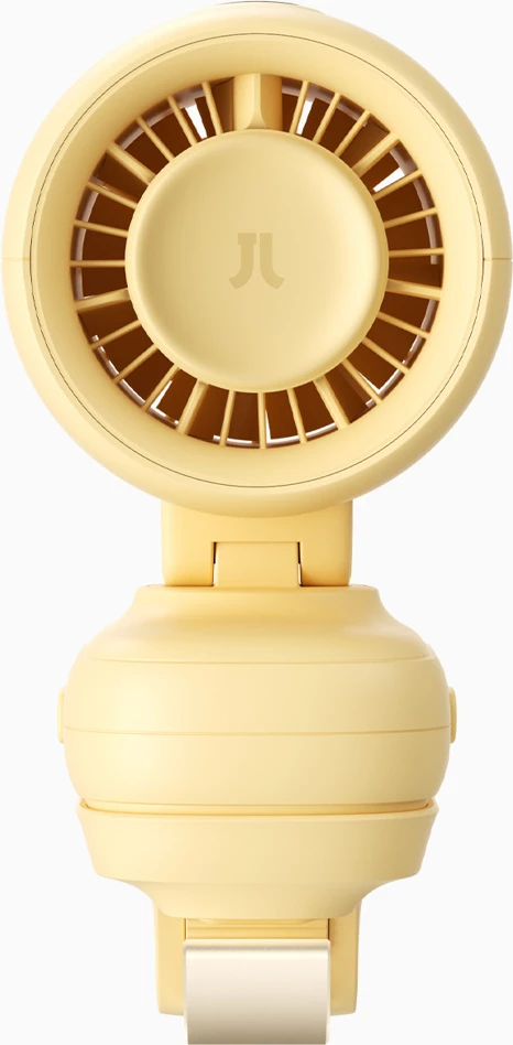 Ventilator mini për karrocë fëmijësh Jisulife Stroller Fan 4 5000mAh USB-C me kapëse metalike, i verdhë