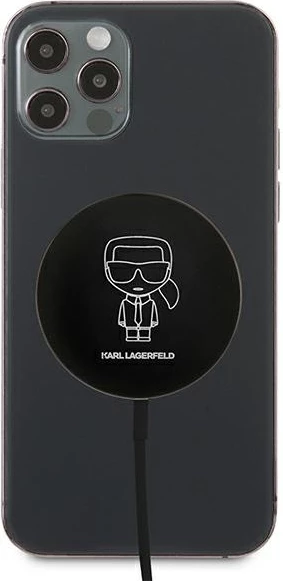 Karikues wireless Karl Lagerfeld KLCBMSIKBK, 15W, MagSafe, i zi