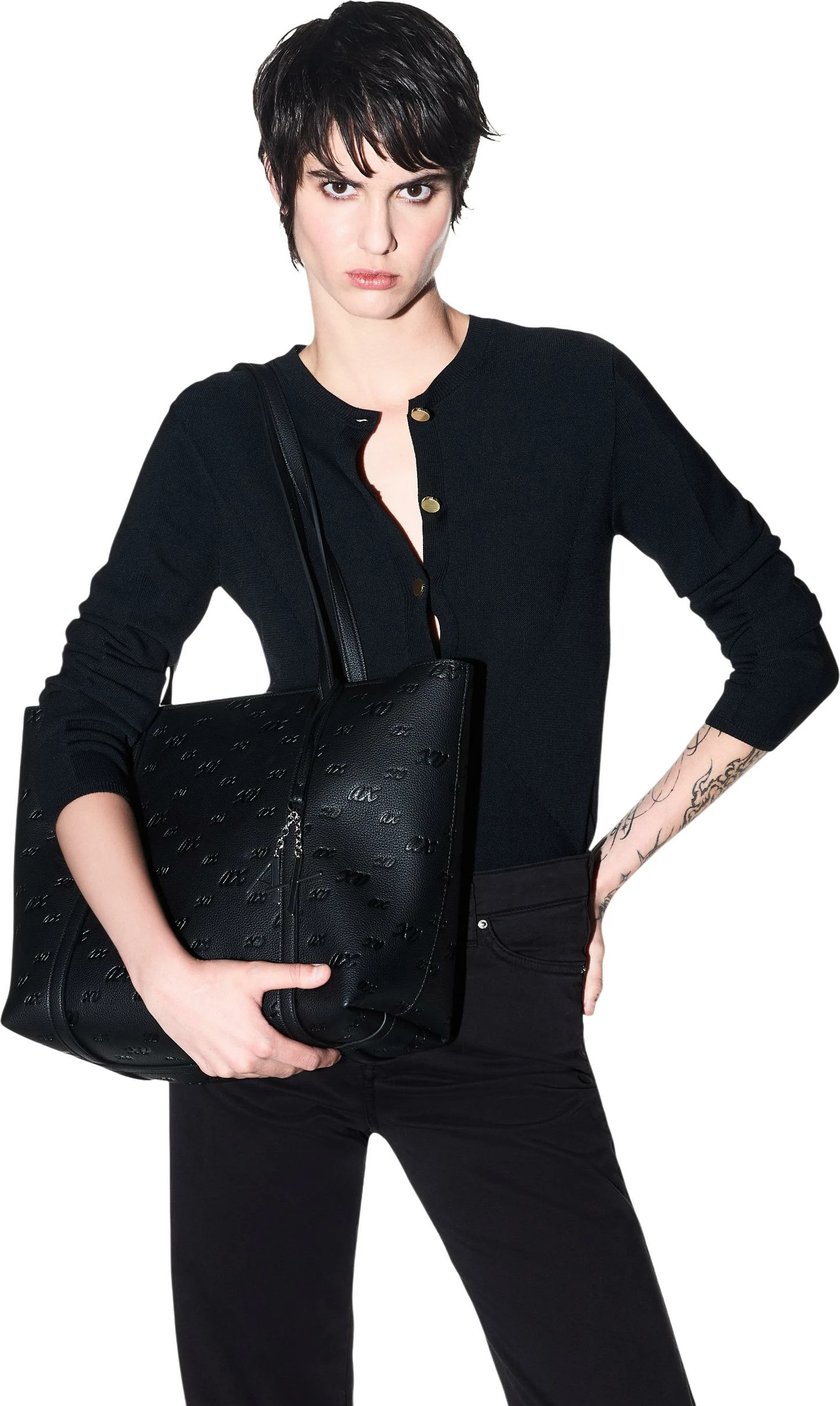 Çantë shopper për femra Armani Exchange XW001199 AF26969, e zezë