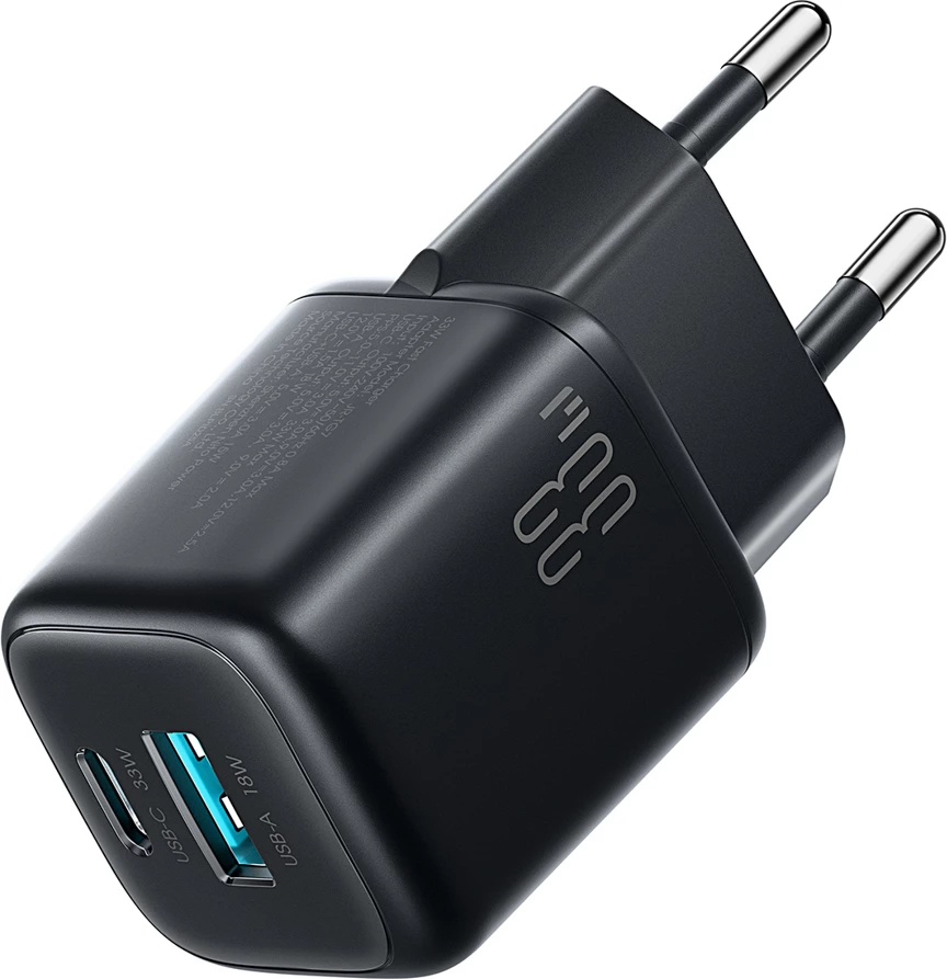 Karikues muri Joyroom JR-TG7 33W USB-A + USB-C, i zi, në kuti