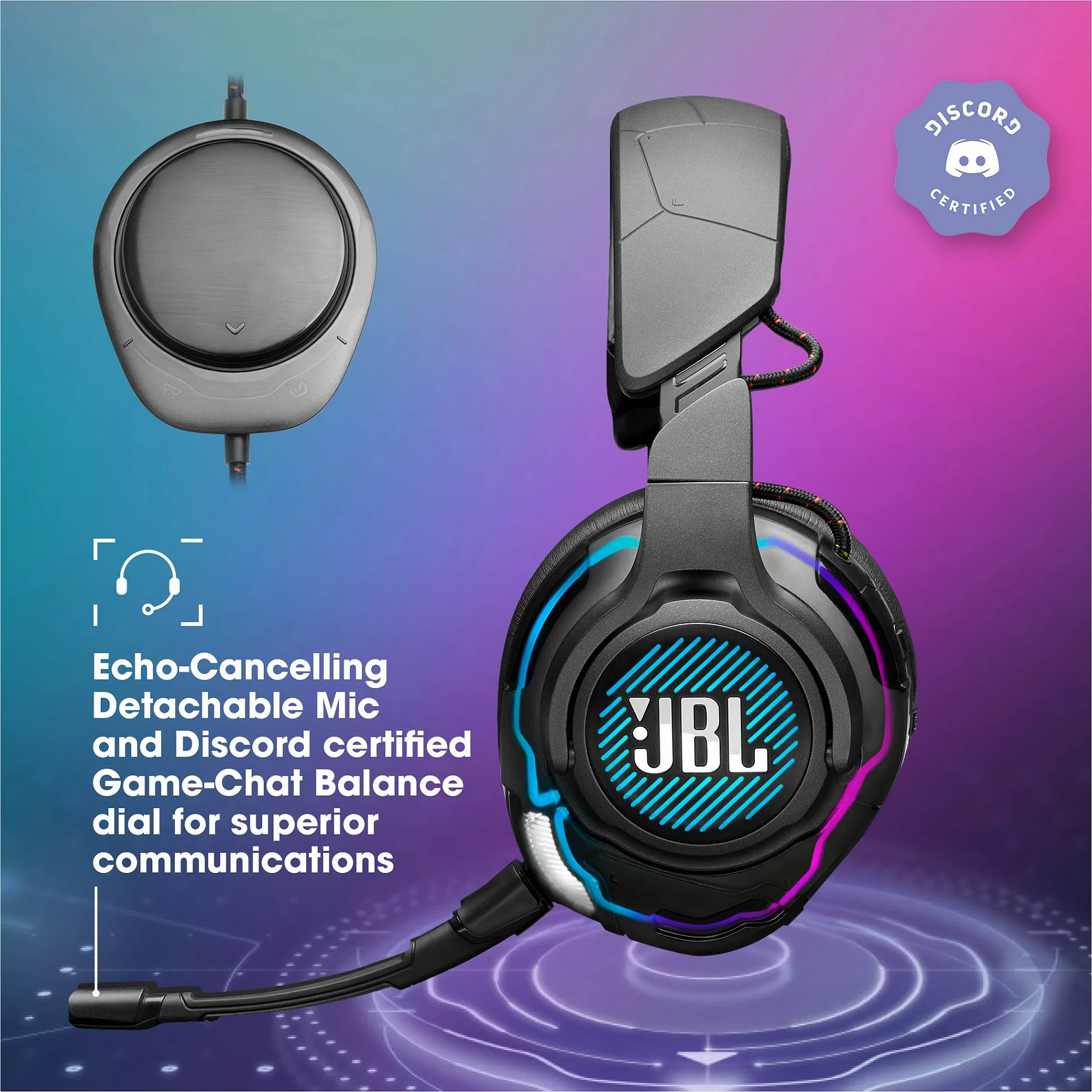 Kufje gaming JBL Quantum One, me kabllo, over-ear, me mikrofon, të zeza