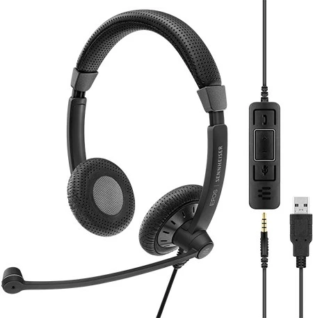 Kufje EPOS SC 75 USB MS me mikrofon, kabllo USB/3.5mm, e zezë