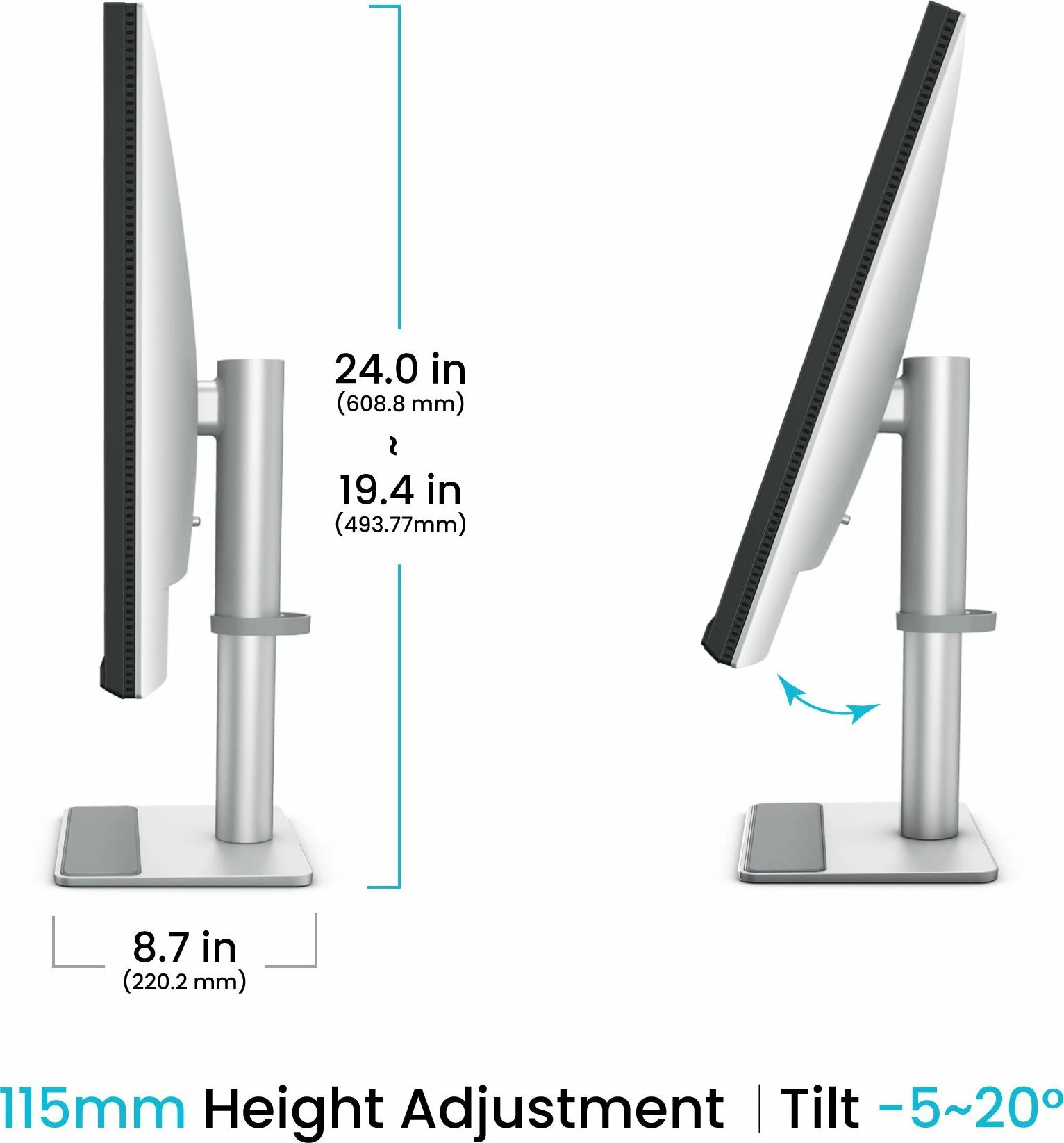 Monitor BenQ MA320U 31.5\" UHD 4K IPS, Nano Matte, USB-C/HDMI, i rregullueshëm në lartësi, zi/argjend
