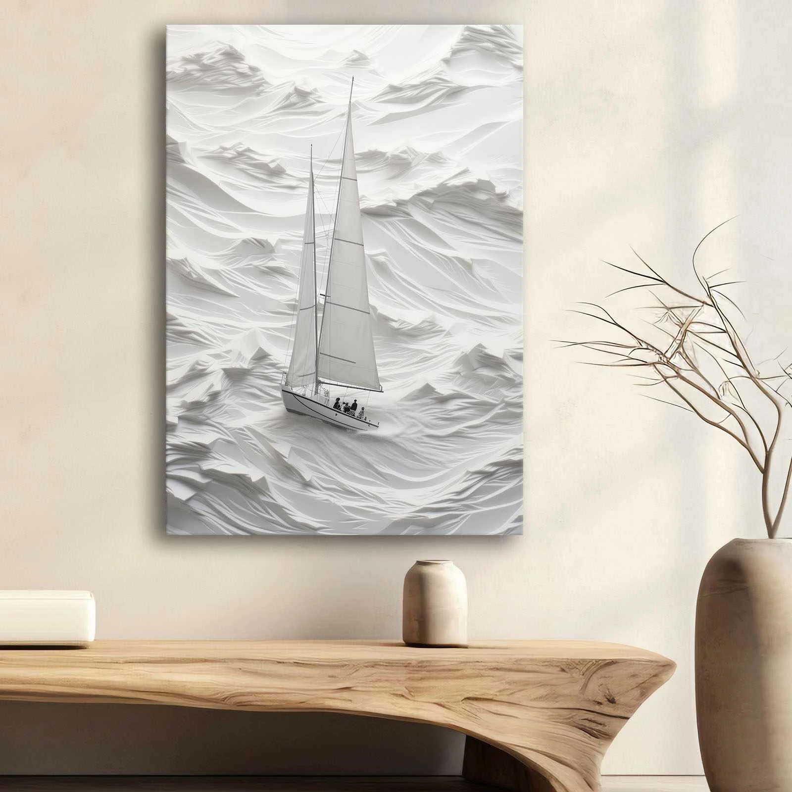 Pikturë dekorative në kanavacë, shumëngjyrëshe, Wallity, 70x100cm, Wabisabi-009