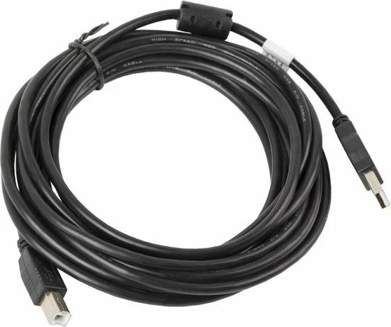 Kabllo USB Lanberg CA-USBA-11CC-0050-BK USB-A në USB-B 5 m, e zezë