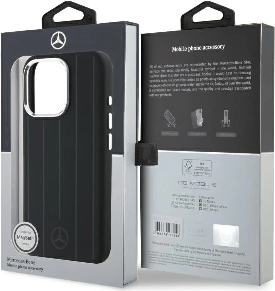 Mbështjellës Mercedes MEHMP16L23SUVSK për iPhone 16 Pro 6.3", silikon, MagSafe, zi