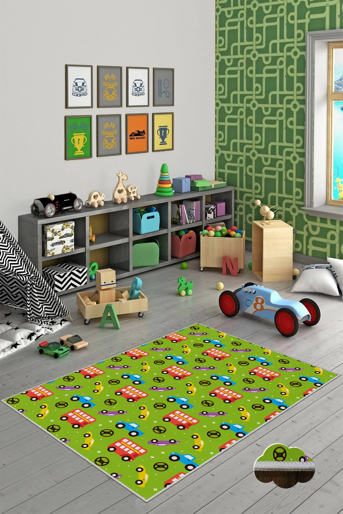 Qilim shumëngjyrësh për fëmijë, 140x220cm, Conceptum Hypnose, WOOKECE076