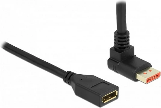 Kabllo zgjatëse DisplayPort DeLOCK 1.4, 3m, 8K/60Hz, 90° (angled), e zezë