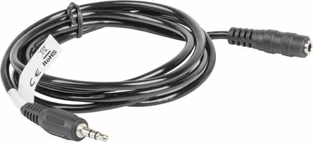 Kablë audio Lanberg CA-MJFJ-10CC-0030-BK, Jack 3.5mm M-F, 3m, e zezë