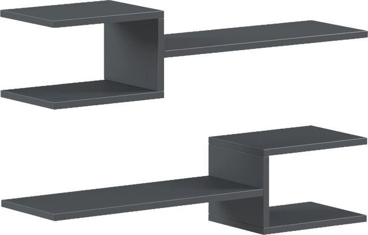 Raft muri Galler, ngjyrë antracit, 79x19.5x18cm