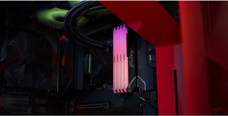 RAM Memorje Kingston FURY Beast DDR4 KF436C17BB2AK2/16 16GB (2x8GB) 3600MHz RGB, e zezë